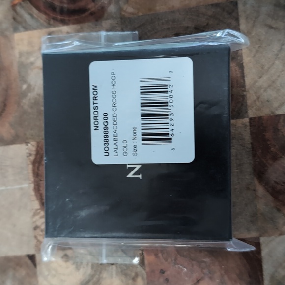 Ajoa By Nadri Lala Beaded Cross Huggie Hoop Earrings New in Box❤️ - Picture 7 of 7